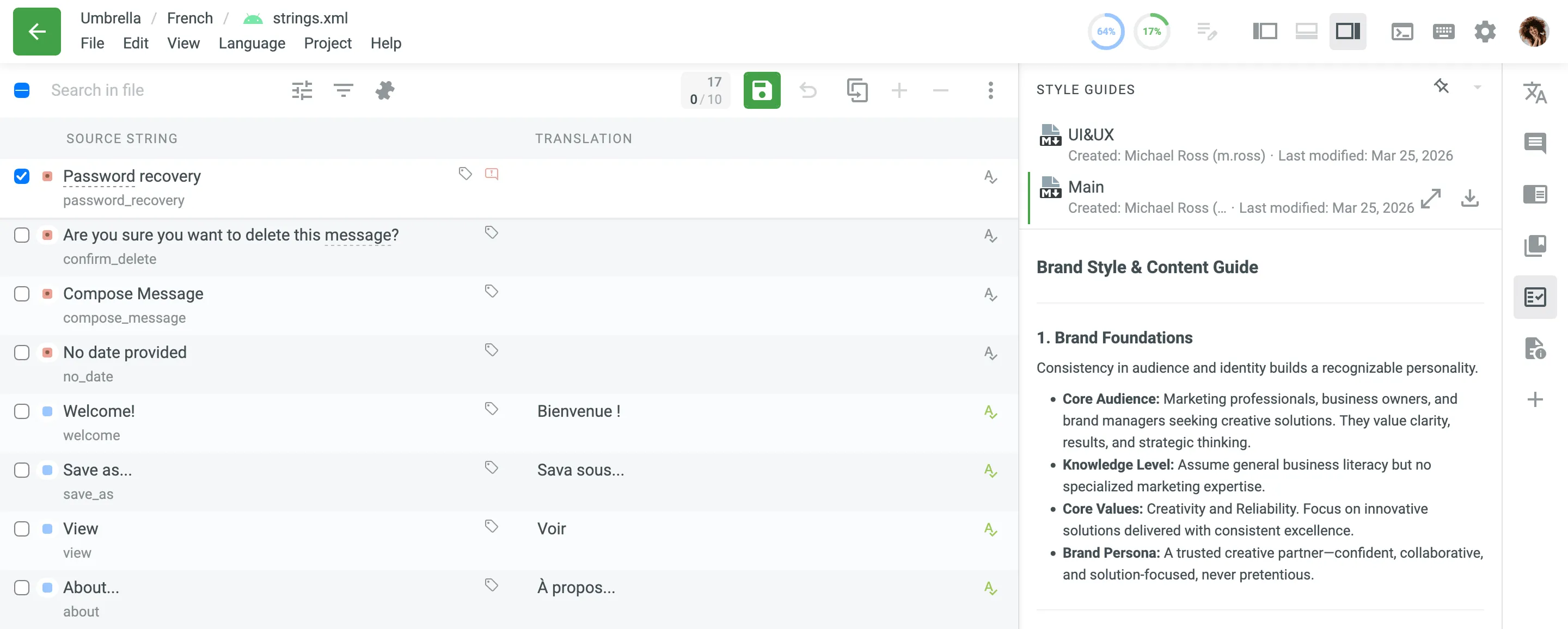 Style Guides in der Editor